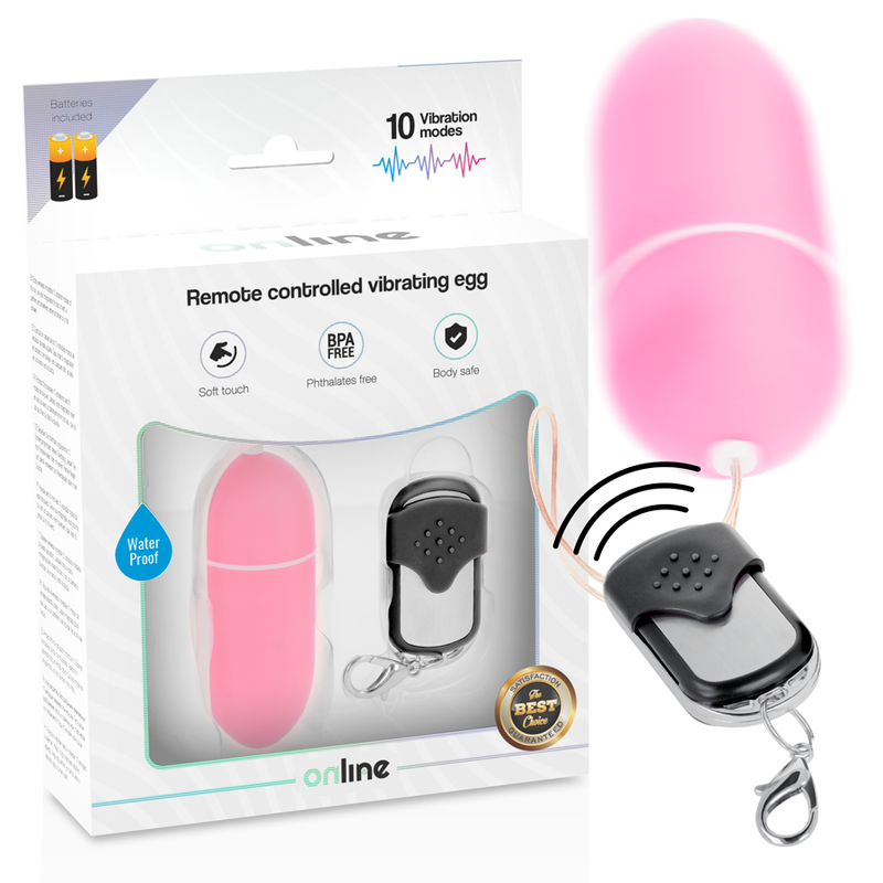 Online - Oeuf Vibrant Télécommande L Rose